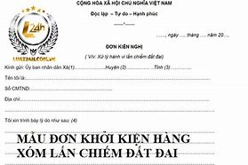 Mẫu Đơn Kiện Về Tranh Chấp Đất Đai